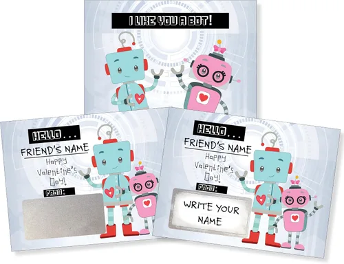 Miniatura 11 de My Scratch Offs Paquete de 26 tarjetas de San Valentín para rascar el corazón de Cupido, tarjetas de revelación de corazón de 3 x 4 pulgadas