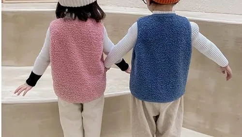 Miniatura 4 de warmstraw Chaleco de invierno para bebés niños y niñas, con cremallera, lindo chaleco suave