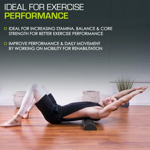 Miniatura 5 de ProsourceFit Rodillos de espuma de alta densidad largos, herramienta de masaje atlético firme de cuerpo completo para estiramiento de espalda, yoga