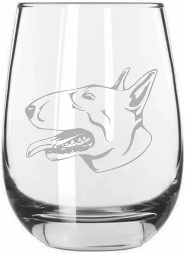 Miniatura 71 de Sakhalin Husky Dog - Copa de vino grabada personalizada de 15.25 onzas sin tallo