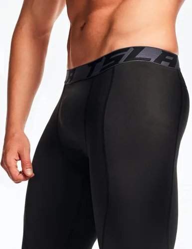 Miniatura 6 de TSLA - Paquete de 1 o 2 pantalones térmicos de compresión para hombre, leggings deportivos y mallas para correr pantalones para usar como primera