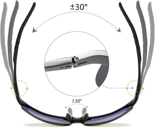 Miniatura 4 de Gafas de sol polarizadas deportivas para hombre que conducen gafas de sol de protección UV con marco metálico para hombres 8177