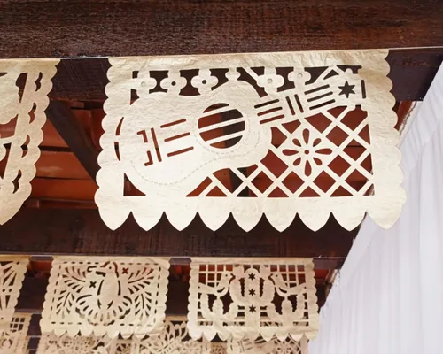 Miniatura 4 de Cartel de papel picado dorado – Cartel de papel picado dorado mate con purpurina para fiestas, bodas, despedidas de soltera, compromiso, baby