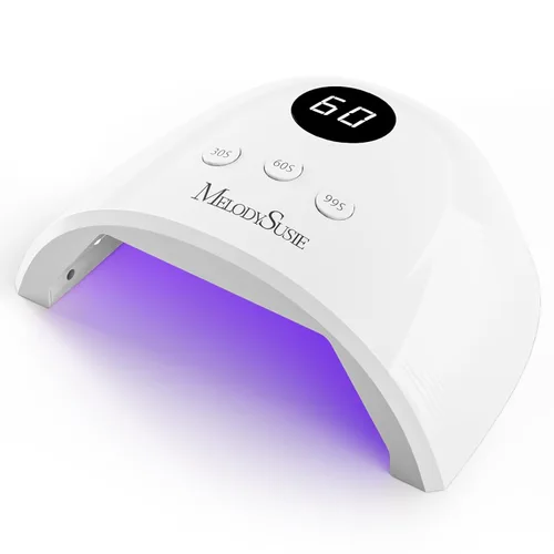 MelodySusie Lámpara de Uñas LED UV Compacta Avanzada, Secadora de Uñas P-Plus30F con 3 Temporizadores y Sensor Inteligente que Cura Todos los Geles,