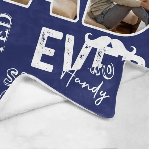 Miniatura 6 de Manta personalizada para papá abuelo, regalo de manta personalizada para el día del padre, manta personalizada con foto para papá, regalo
