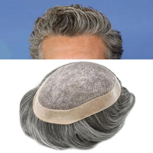 Miniatura 40 de Mens Toupee Hair Piece For Men Fine Mono Men Hair System Toupee For Men Hair Piece Real Human Hair System For Men Protesis Capilar Para Hombre 6x9