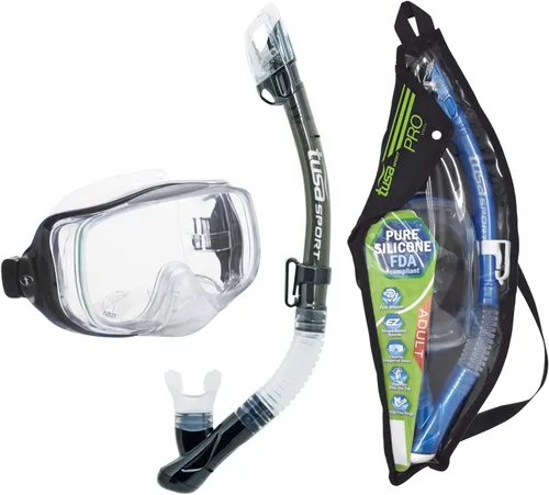 TUSA Máscara de purga 3D Imprex Sport para adultos Humo (con bolsa reutilizable)
