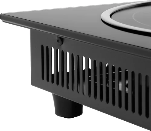 Miniatura 9 de Placa de inducción de doble quemador, 2 zonas de calefacción independientes con 8 niveles de potencia y temporizador, ventiladores de refrigeración