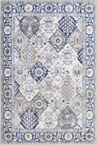 Miniatura 3 de Alfombra marroquí de enrejado de 2 x 3 pulgadas, lavable, vintage con estampado floral, alfombra bohemia antideslizante para interiores