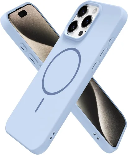 Miniatura 101 de oakxco Funda de silicona Mag Safe para iPhone 17 Pro Max, funda magnética delgada y fina compatible con carga inalámbrica MagSafe, bonita funda Negro