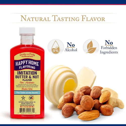 Miniatura 2 de Happy Home Imitación de mantequilla y frutos secos, sin alcohol, certificado Kosher, 7 onzas.