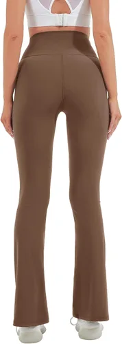 Miniatura 8 de HEGALY Pantalones de yoga acampanados para mujer, leggings cruzados, suaves, de cintura alta, pantalones casuales de entrenamiento con corte de bota