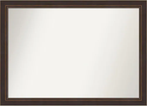 Miniatura 389 de Amanti Art Espejo de baño de bronce para sobre el fregadero, 24 x 24 pulgadas, espejo cuadrado de bronce Lara para tocador, marco de madera
