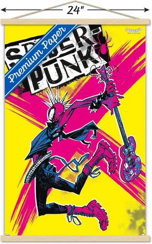 Miniatura 3 de Trends International Marvel Spider-Man: Across The Spider-Verse - Póster de pared de Spider-Punk, 22.37 x 34.00 pulgadas, paquete de impresión