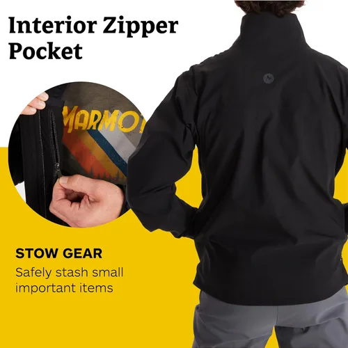 Miniatura 3 de MARMOT Chaqueta Alsek para hombre, ligera, resistente al agua