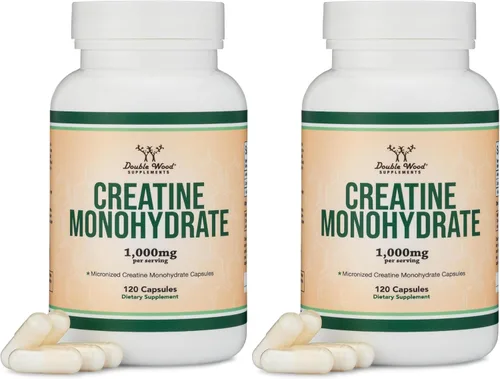 Miniatura 10 de Polvo de Monohidrato de Creatina 1.1 libras (100 Porciones de 5 Gramos Cada Una) - Sin Rellenos, Apto para Veganos, Sin OMG, Sin Gluten por Double