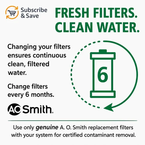 Miniatura 5 de AO Smith AO-WH-PRE-RC2 - Cartucho de repuesto para filtro de agua de sedimentos de bloque de carbono de 5 micrones, 2.5 x 10 pulgadas, paquete de 2