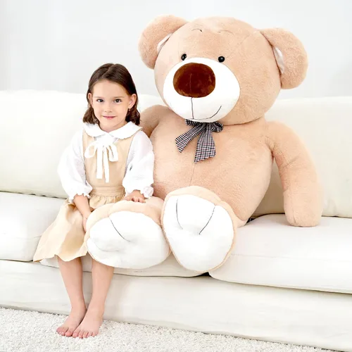 Miniatura 6 de Oso de peluche gigante, juguete de peluche grande, oso de peluche marrón clásico, regalo de cumpleaños de San Valentín para novia, niños y adultos