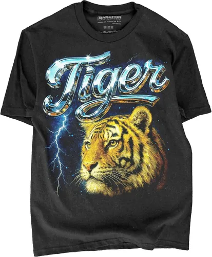 Miniatura 39 de Camiseta de Heavy Metal de los 80s con Animal en Negro - 100% Algodón - para Hombre y Mujer