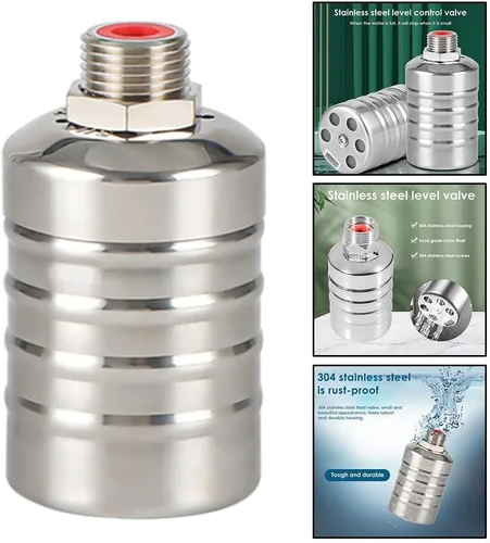 Miniatura 5 de Stainless Steel Automatic Water Level Controller with Float Valve for Tank, 304 SS Construction, Reliable Inflow Regulation for Garden, Kitchen