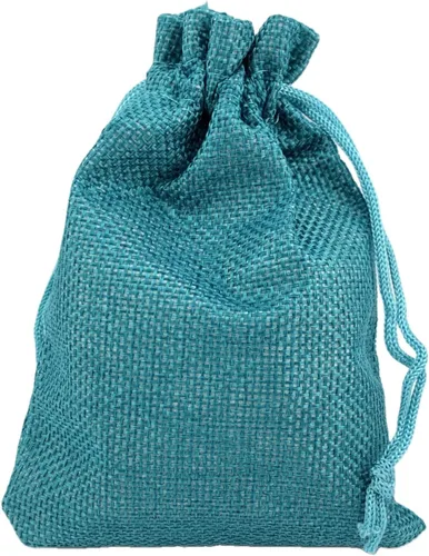 Miniatura 56 de Palmhomee Paquete de 20 bolsas de regalo de arpillera con cordón, bolsas de joyería de lino, bolsas de yute de boda para joyas y bolsas