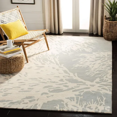 Miniatura 13 de SAFAVIEH Bella Collection BEL115B - Alfombra de lana de primera calidad hecha a mano de 6 x 9 pies, color beige y terracota Beige/Terracota