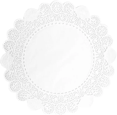 Miniatura 55 de 250 piezas de papel redondo de encaje de 3.5 pulgadas de alta calidad, sin polvo, corte limpio, diseño simple: fiesta/regalo/para tartas/decoración