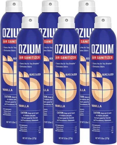 Miniatura 16 de Ozium A807035-3 - Desinfectante de aire y eliminador de olores para hogares, automóviles, oficinas y más, aroma a vainilla, paquete de 3