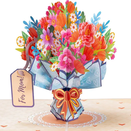 Miniatura 9 de Paper Love Best Mom Pop Up - Tarjeta de felicitación para el día de la madre hecha a mano en 3D, tarjetas de felicitación para el día de la madre, 5