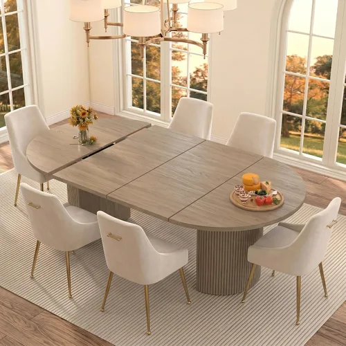 Miniatura 9 de Juego de 2 sillas de comedor de terciopelo, modernas sillas tapizadas de mediados de siglo con patas de metal dorado y asa de anillo, cómodas sillas