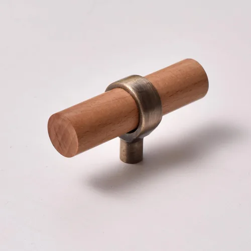 Miniatura 6 de Indian Shelf Paquete de 6 manijas de madera natural para cajones, pomos de tocador, tiradores de armario, estilo decorativo elegante