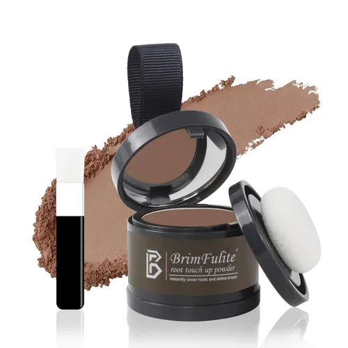Polvo de retoque de raíz, polvo de cobertura rápida de línea capilar gris para mujeres y hombres, de larga duración y cobertura natural, compacto