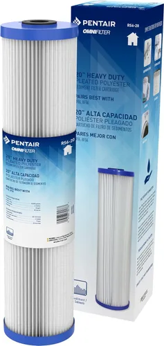 Miniatura 7 de Pentair OMNIFilter RS6 Filtro de agua de sedimentos, 10 pulgadas, cartucho de repuesto plisado Big Blue resistente para toda la casa, 10" x 4.5
