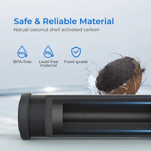 Miniatura 3 de Waterdrop Cartucho de filtro de agua de carbón CTO para toda la casa de 2.5" x 10", filtro de agua de sedimento de carbón de 1 micrón, repuesto