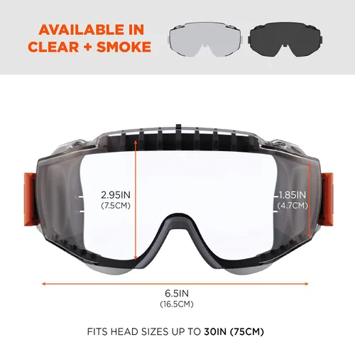 Miniatura 6 de Ergodyne Skullerz MODI - Gafas de seguridad protectoras OTG, ventilación indirecta, antiniebla, resistentes a los arañazos