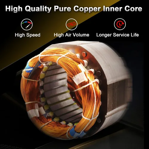 Miniatura 3 de Ventilador de escape de ventilación industrial portátil de 10 pulgadas 3010CFM 350W con manguera de conducto de 33 pies para aspirar polvo, humo
