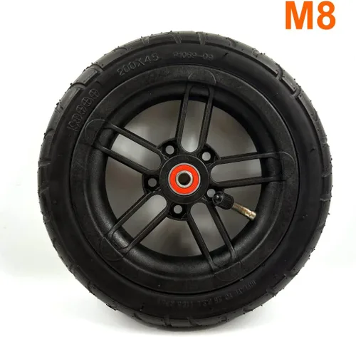 Miniatura 6 de L-faster Neumático neumático 200x35 Uso de nylon Hub Fit M8 o M6 Eje 8 "Rueda de aire para reemplazo de scooter Tubo de rueda inflable de 8 pulgadas
