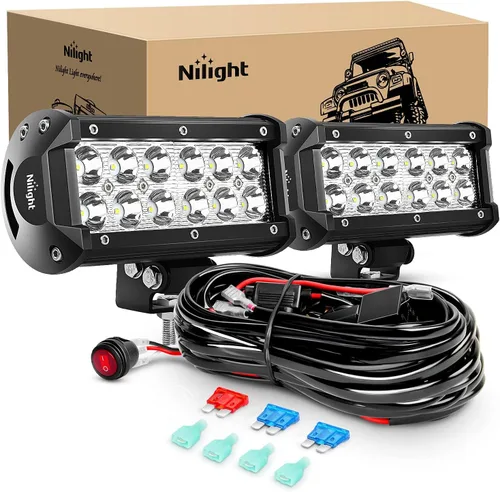 Miniatura 9 de Nilight Barra de luz LED 2 unids 36 W 6.5 pulgadas Spot Off Road Super brillante conducción niebla barco conducción SUV lámpara de trabajo