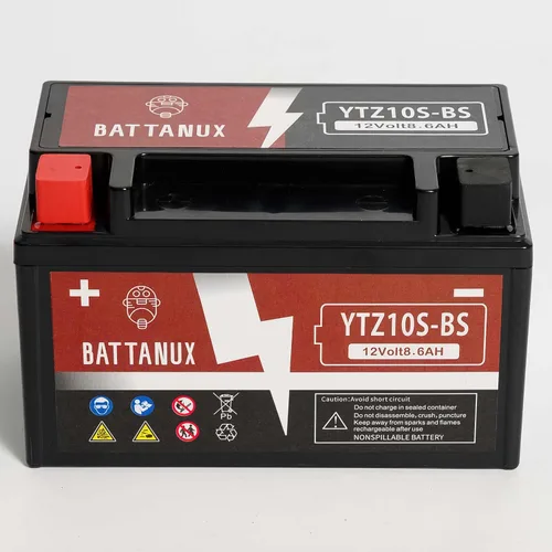 Miniatura 2 de YTZ10S-BS Batería y batería de motocicleta, sellada SLA/AGM 12V8.6Ah ATV/UTV/Moto de nieve/moto de moto, batería sin mantenimiento y sin