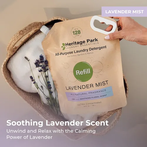 Miniatura 4 de Heritage Park - Detergente de lujo para ropa Detergente para ropa natural y enzimático probado por dermatólogos, a base de plantas, respetuoso
