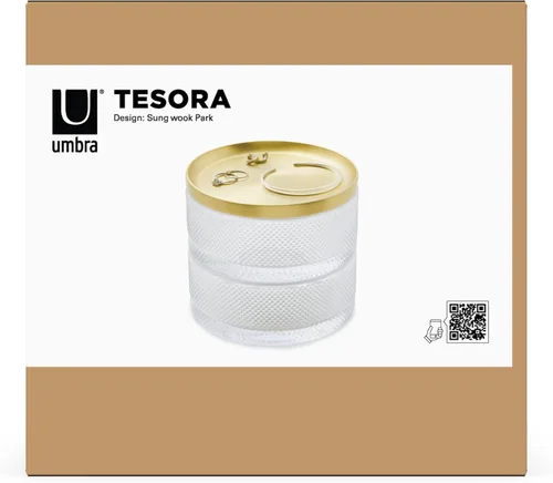 Miniatura 24 de Umbra Tesora - Joyero de dos niveles con tapa extraíble, organizador de joyas