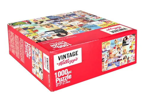 Miniatura 2 de KI Puzzles AZ-02573 - Rompecabezas de 1000 piezas para adultos, diseño retro de cereales, collage de anfitrionas felices, 27 x 20 pulgadas