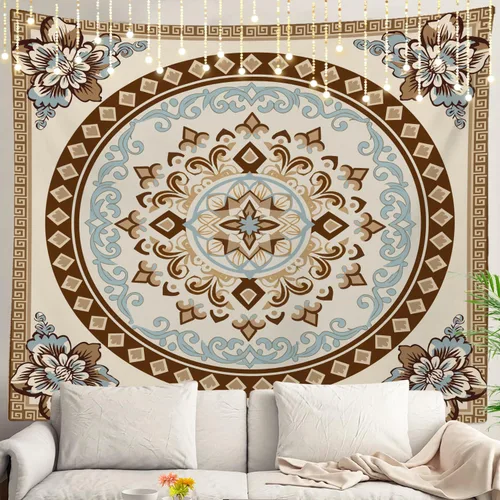 Miniatura 24 de Shrahala Circles Tapestry, Abstract Art With Various Circles Wall Hanging Hd Print Polyester Backdrop For Dorm Room Bedroom 30 X 40 In