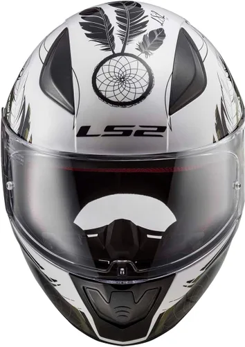 Miniatura 5 de LS2 Cascos Rapid II Casco integral para motocicleta (Dreamcatcher Camaleón/Blanco - XS)