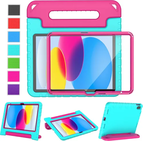 Miniatura 12 de LTROP Funda para Niños para iPad de 11ª Generación (A16) 2025/10ª Generación (10.9 pulgadas, 2022) con Protector de Pantalla, Funda con Mango
