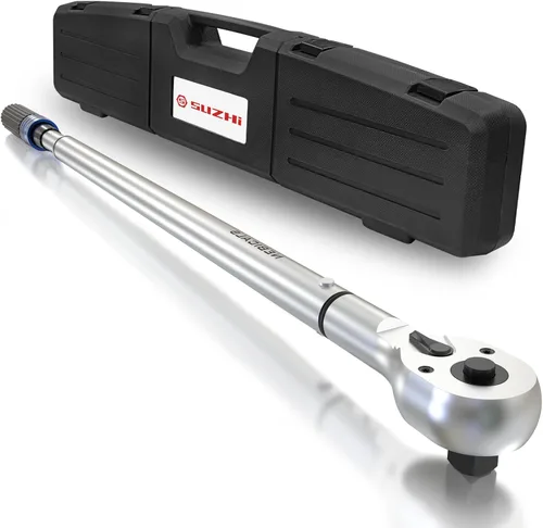 Miniatura 10 de SuZhi Llave dinamométrica de 1/2 pulgada 25-250 ft-lb /33.9-339 N.M/mango de aleación de aluminio y cabezal de material Cr-Mo, resistente