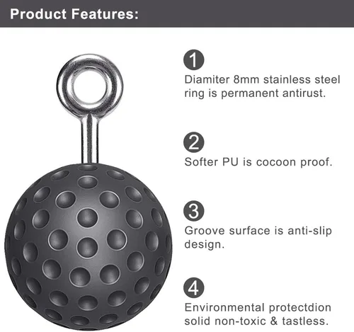 Miniatura 2 de SELEWARE Non-Slip Pull Up Power Balls, Rock Climbing Grips for Strength Training, Forearm and Hand Exerciser for Chin Up Bar, Kettlebell, Barbell