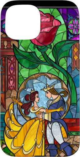Miniatura 6 de Disney Beauty and the Beast Belle y Príncipe - Funda de vidrio manchado para iPhone 12 Pro Max