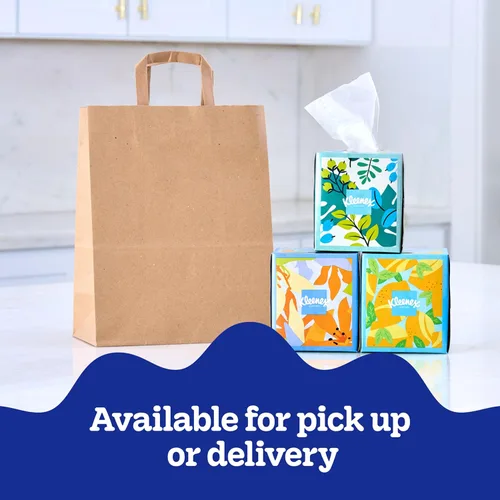 Miniatura 9 de Kleenex Loción de pañuelos faciales con aceite de coco, 8 cajas de cubos, 80 pañuelos por caja, 3 capas