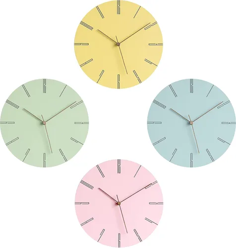 Miniatura 4 de Stephanie Imports Reloj de pared silencioso minimalista moderno colección azul pastel